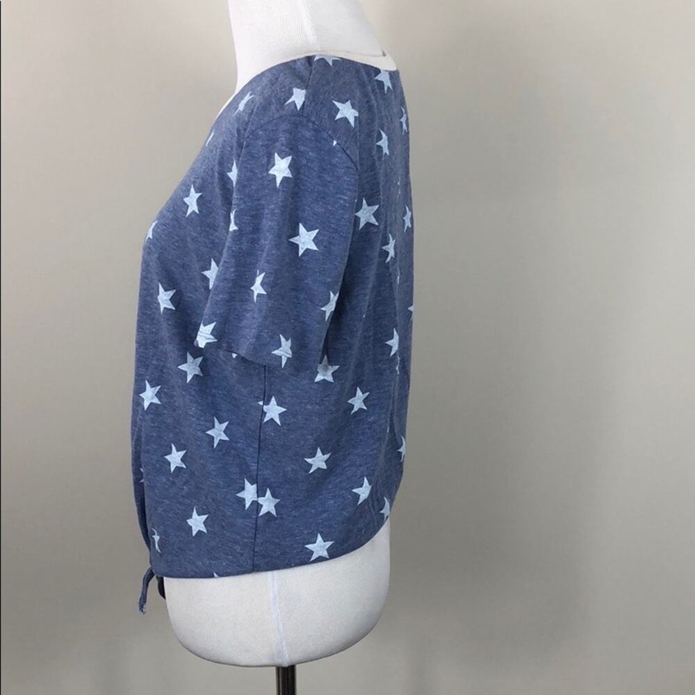 Alternative Star Top Patterned Blue Tie Front - Picture 5 of 8